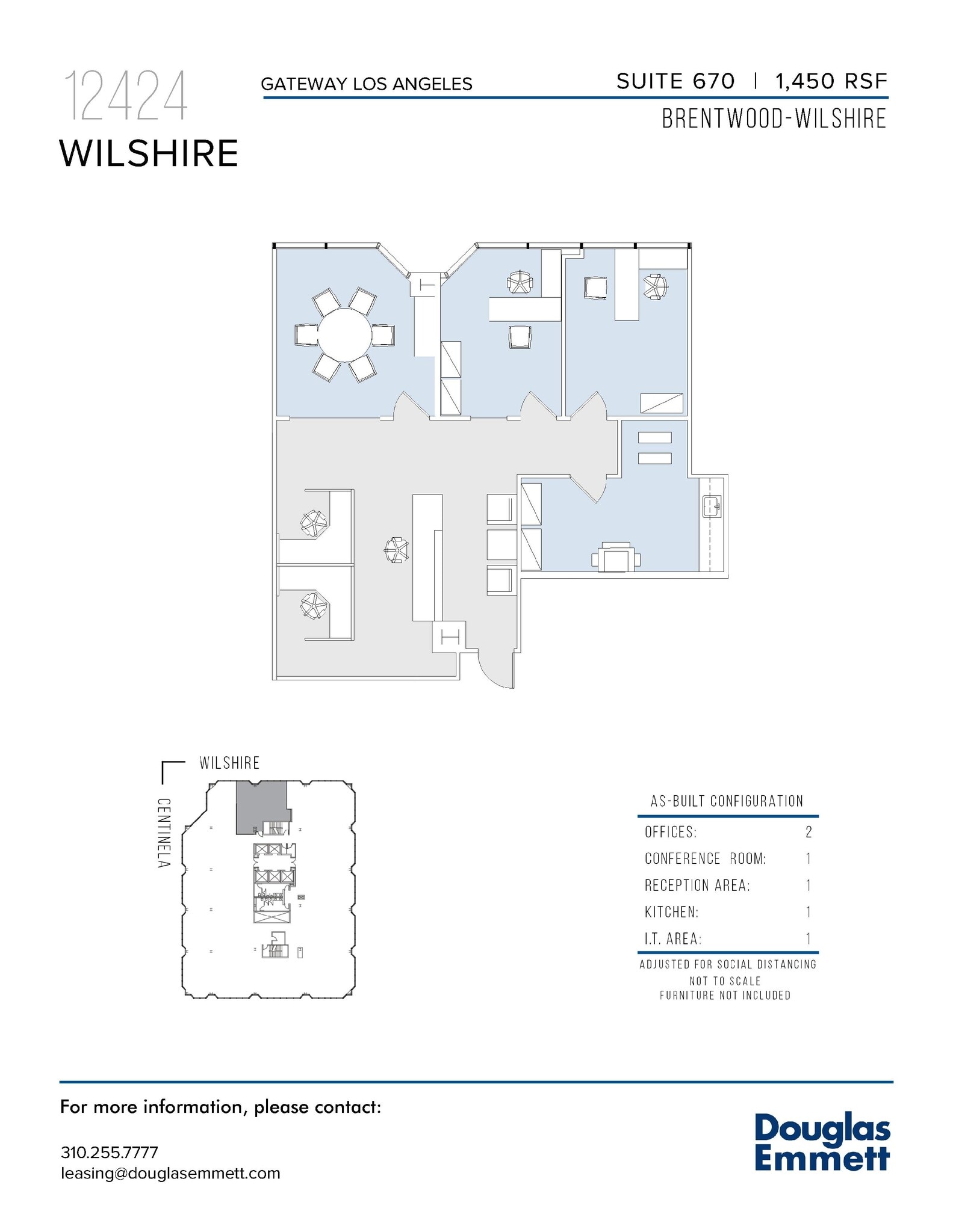 12424 Wilshire Blvd, Los Angeles, CA to rent Floor Plan- Image 1 of 1