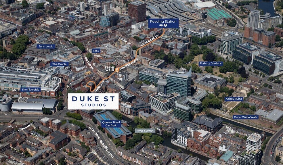 10-14 Duke St, Reading to rent - Aerial - Image 3 of 14