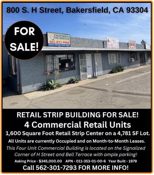 800 S H St, Bakersfield, CA for sale - Building Photo - Image 1 of 8