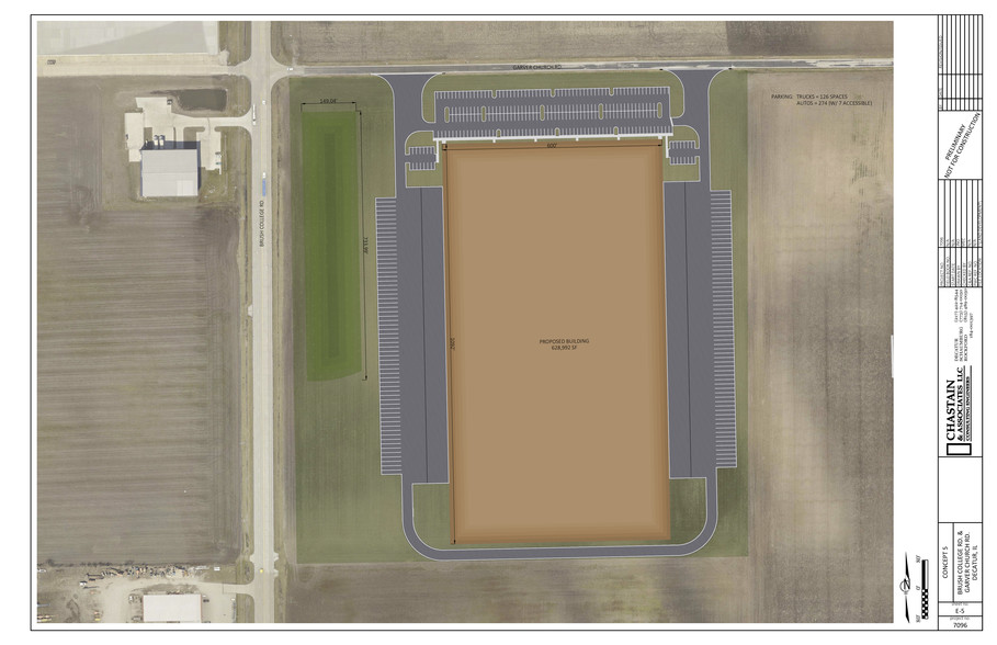 SE Corner Brush College Rd & Garver Church Rd, Decatur, IL for sale - Site Plan - Image 3 of 3