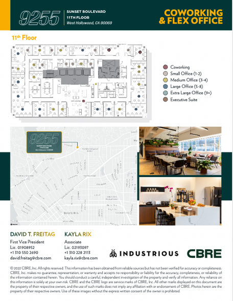 9255 W Sunset Blvd, West Hollywood, CA for rent - Floor Plan - Image 2 of 12