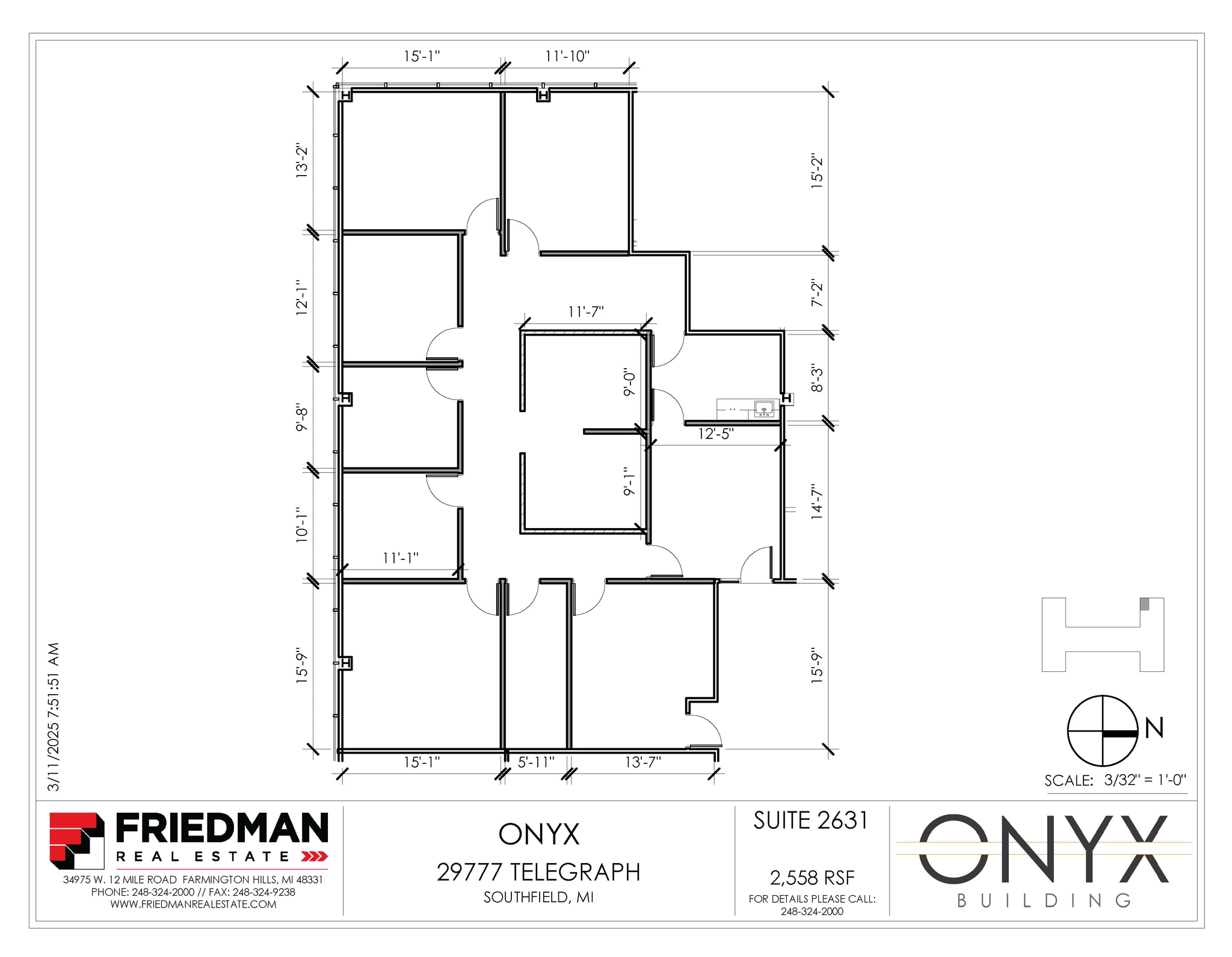 29777 Telegraph Rd, Southfield, MI to rent Floor Plan- Image 1 of 2