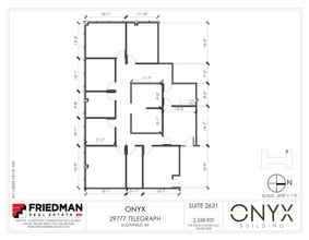 29777 Telegraph Rd, Southfield, MI to rent Floor Plan- Image 1 of 2