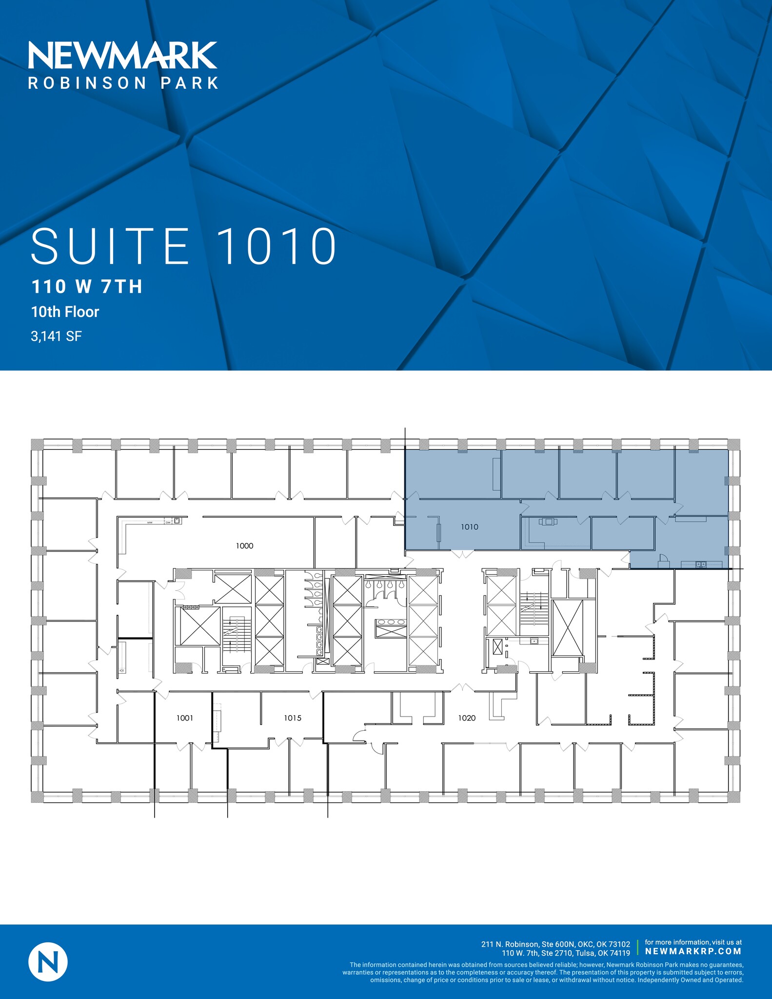 110 W 7th St S, Tulsa, OK to rent Site Plan- Image 1 of 1