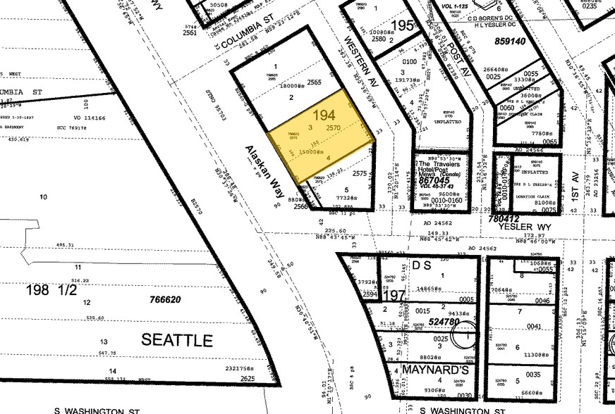 615-621 Western Ave, Seattle, WA for rent - Plat Map - Image 2 of 8