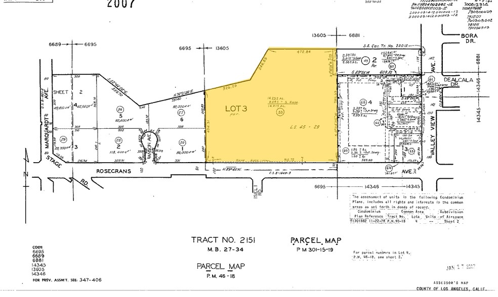 14001-14007 Rosecrans Ave, La Mirada, CA for rent - Plat Map - Image 2 of 2