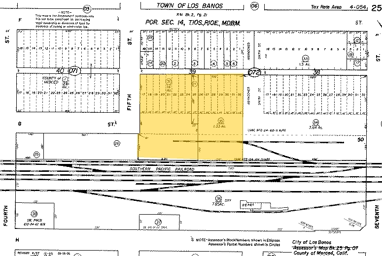 501 G St, Los Banos, CA for rent - Plat Map - Image 3 of 3