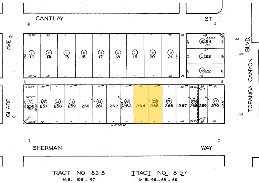 22021-22027 Sherman Way, Canoga Park, CA for rent - Plat Map - Image 2 of 4