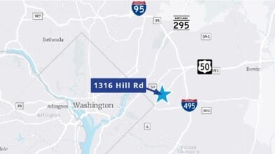 1316 Hill Rd, Hyattsville, MD - AERIAL map view