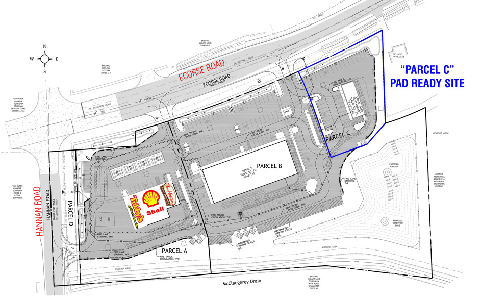 SEC Ecorse & Hannan Rd, Romulus, MI for rent - Site Plan - Image 2 of 3