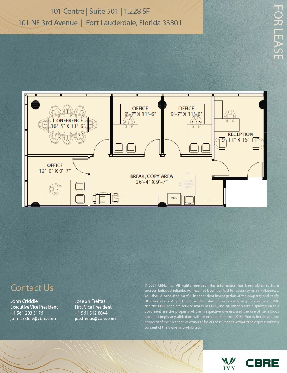 101 NE 3rd Ave, Fort Lauderdale, FL for rent Floor Plan- Image 1 of 1