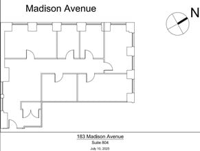 183 Madison Ave, New York, NY to rent Floor Plan- Image 1 of 1