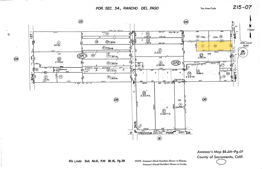 6137 Watt Ave, North Highlands, CA for rent - Plat Map - Image 3 of 14