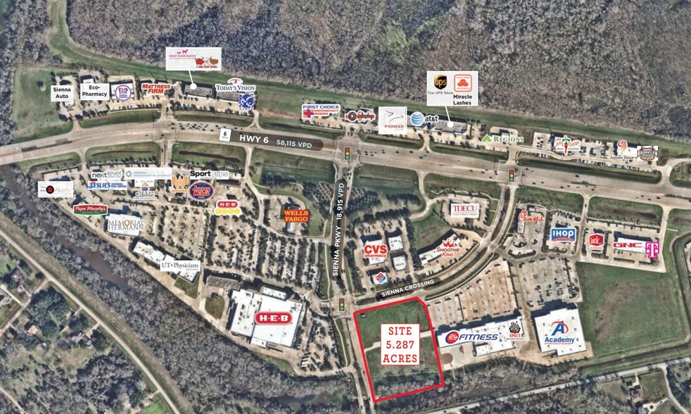 SEC Sienna Pky & Sienna Crossing Dr, Missouri City, TX for sale - Building Photo - Image 1 of 1