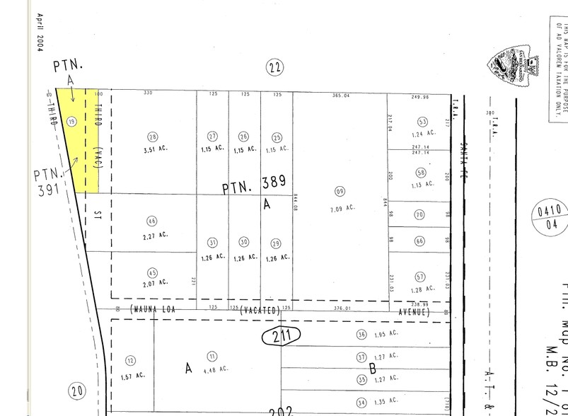 Hesperia Rd & Mojave St, Hesperia, CA for sale - Plat Map - Image 1 of 1