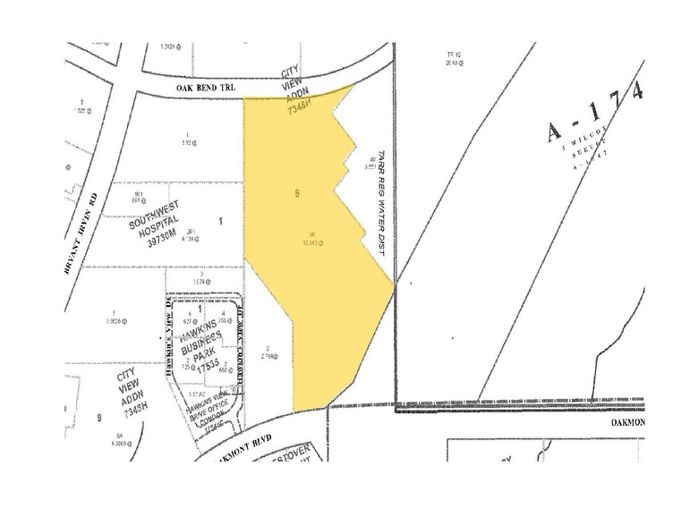 7100 Oakmont Blvd, Fort Worth, TX for rent - Plat Map - Image 2 of 10