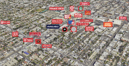 844 N La Brea Ave, Los Angeles, CA - aerial  map view