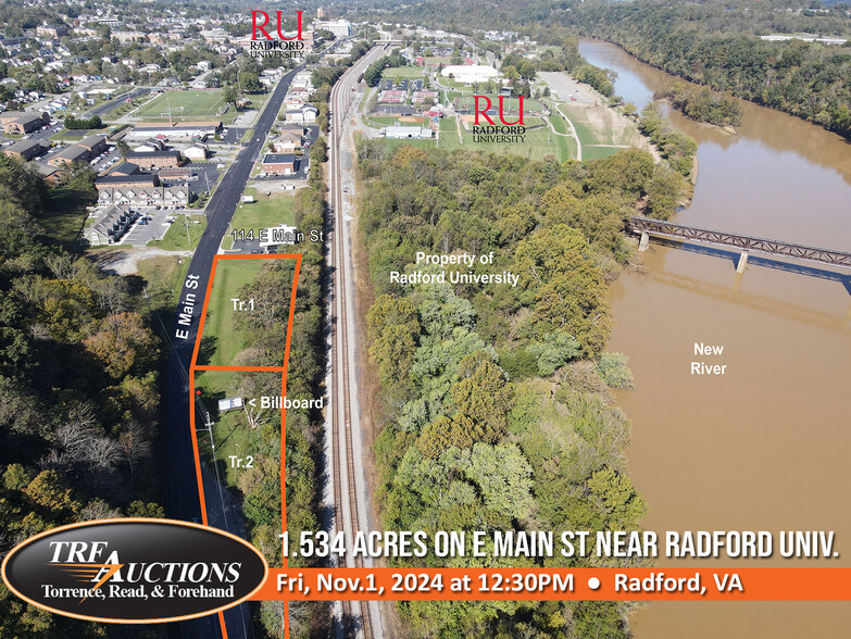 East Main Street, Radford, VA for sale - Aerial - Image 1 of 9