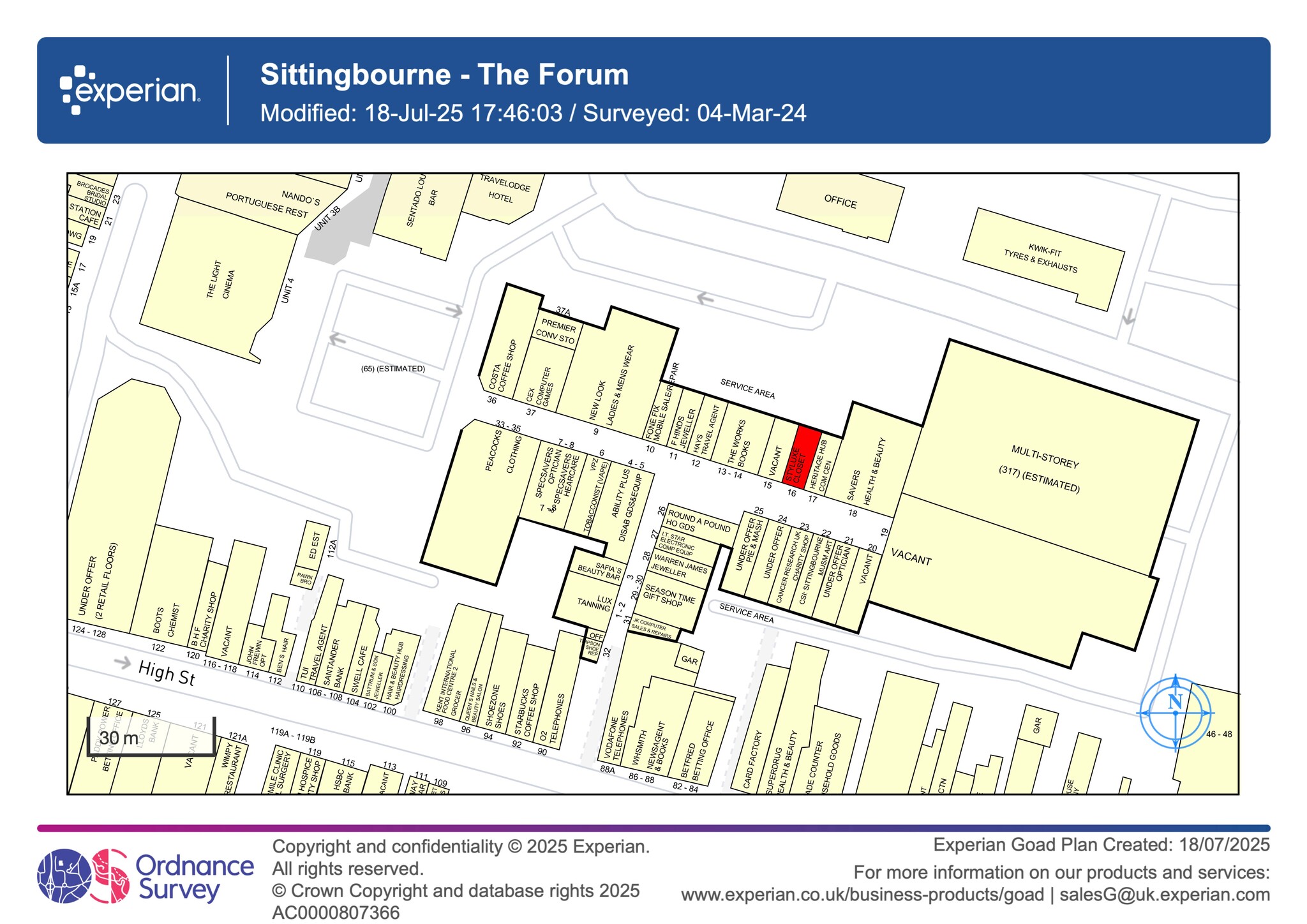 High St, Sittingbourne to rent Site Plan- Image 1 of 2