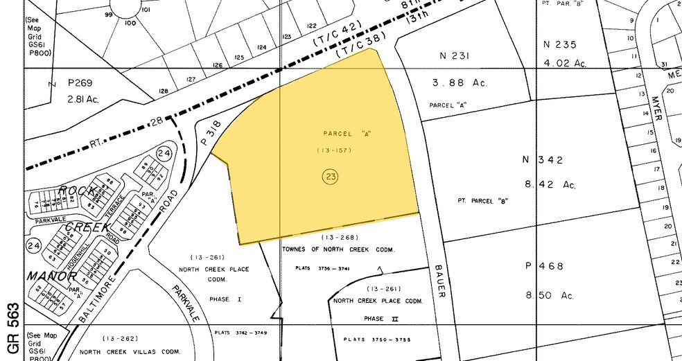 5500-5576 Norbeck Rd, Rockville, MD for rent - Plat Map - Image 3 of 3