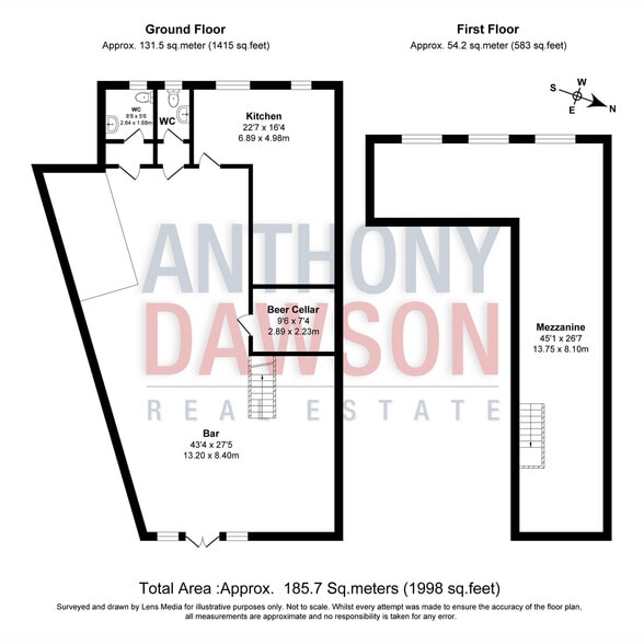 49-52 Bank Parade, Burnley to rent - Floor Plan - Image 2 of 3