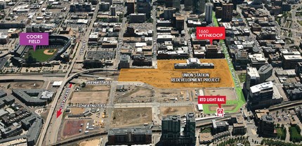 1660 Wynkoop St, Denver, CO - aerial  map view