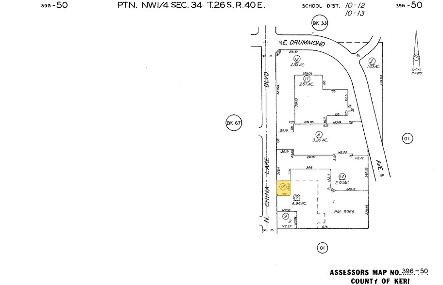 700 N China Lake Blvd, Ridgecrest, CA for rent - Plat Map - Image 3 of 3