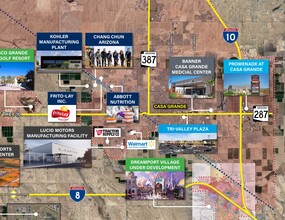 SEC N Fuqua Rd & W Leland Rd, Stanfield, AZ - aerial  map view