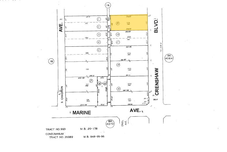 14909 Crenshaw Blvd, Gardena, CA for rent - Plat Map - Image 2 of 4