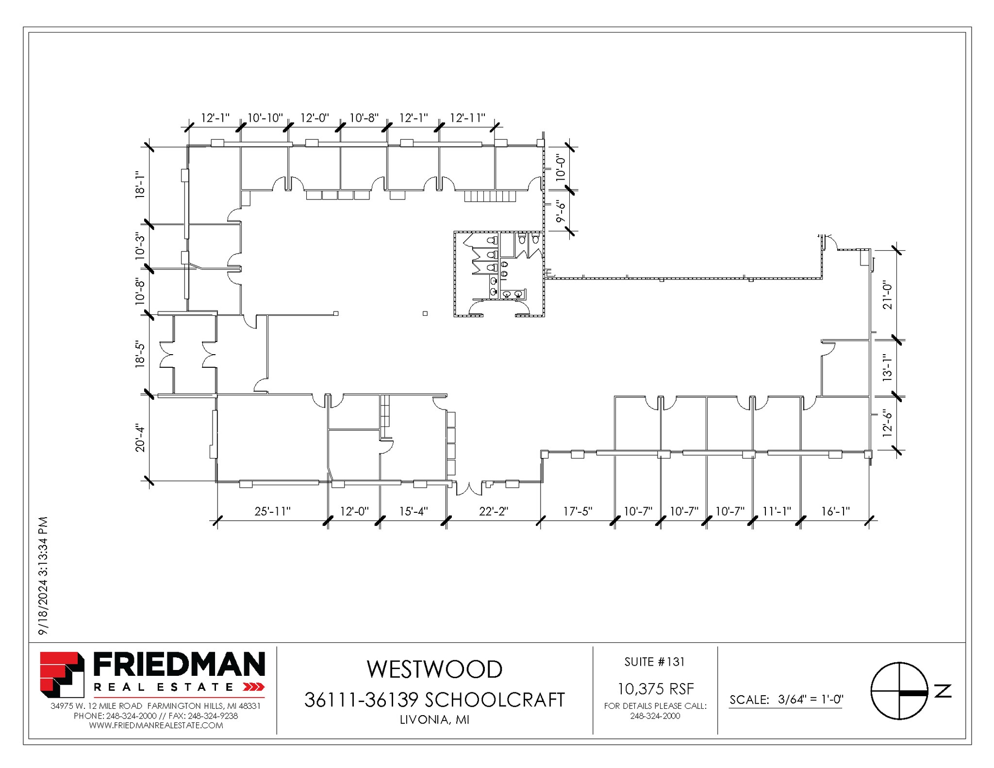 36133-36139 Schoolcraft Rd, Livonia, MI for rent Floor Plan- Image 1 of 2