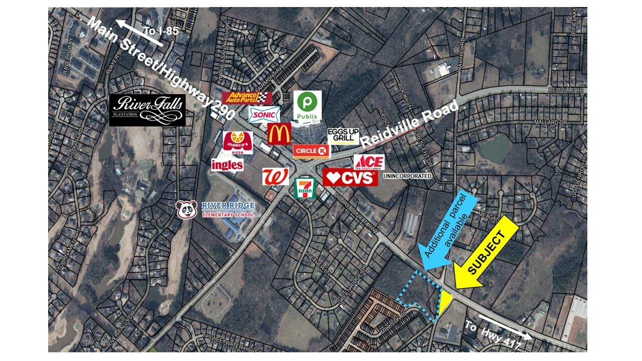 Moore Duncan Highway Hwy, Moore, SC for sale Aerial- Image 1 of 4