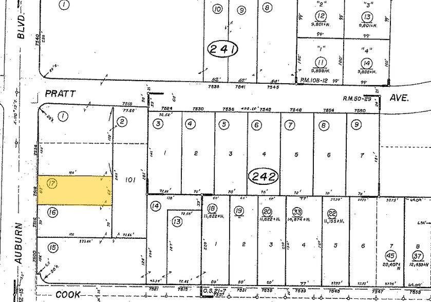 7518-7520 Auburn Blvd, Citrus Heights, CA for rent - Plat Map - Image 2 of 4