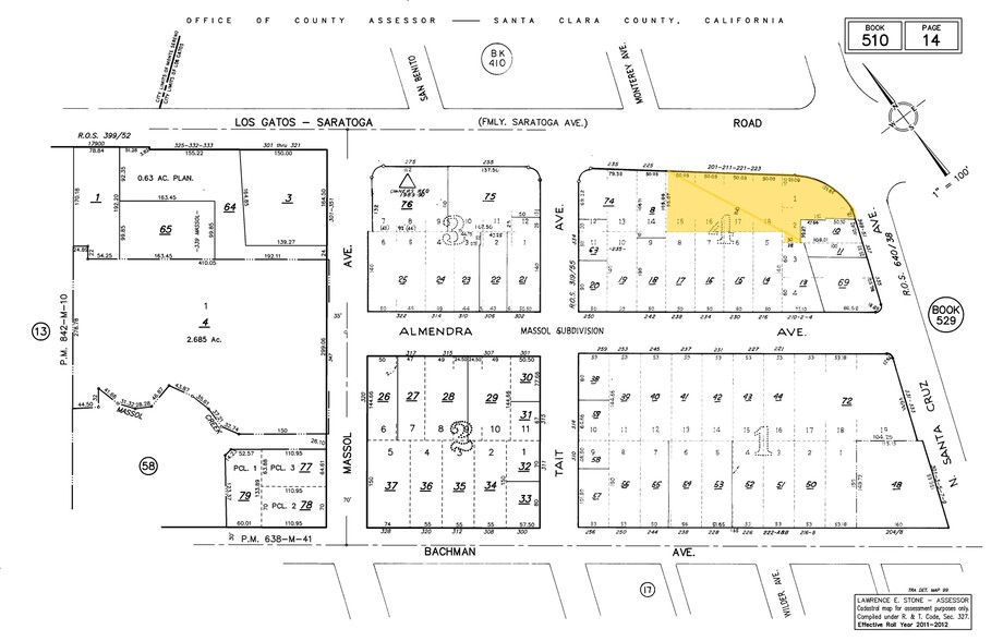 221 Saratoga-Los Gatos Rd, Los Gatos, CA for sale - Plat Map - Image 1 of 1