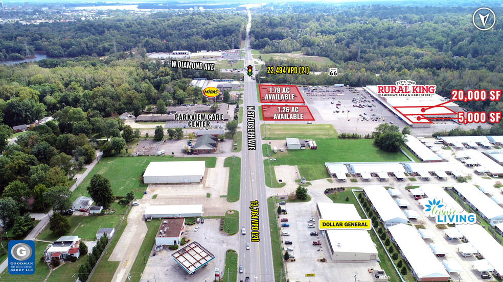 2800 BL St Joseph Ave, Evansville, IN for rent - Aerial - Image 2 of 5