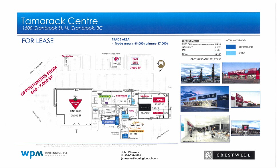 1500 Cranbrook St N, Cranbrook, BC for rent - Site Plan - Image 2 of 3