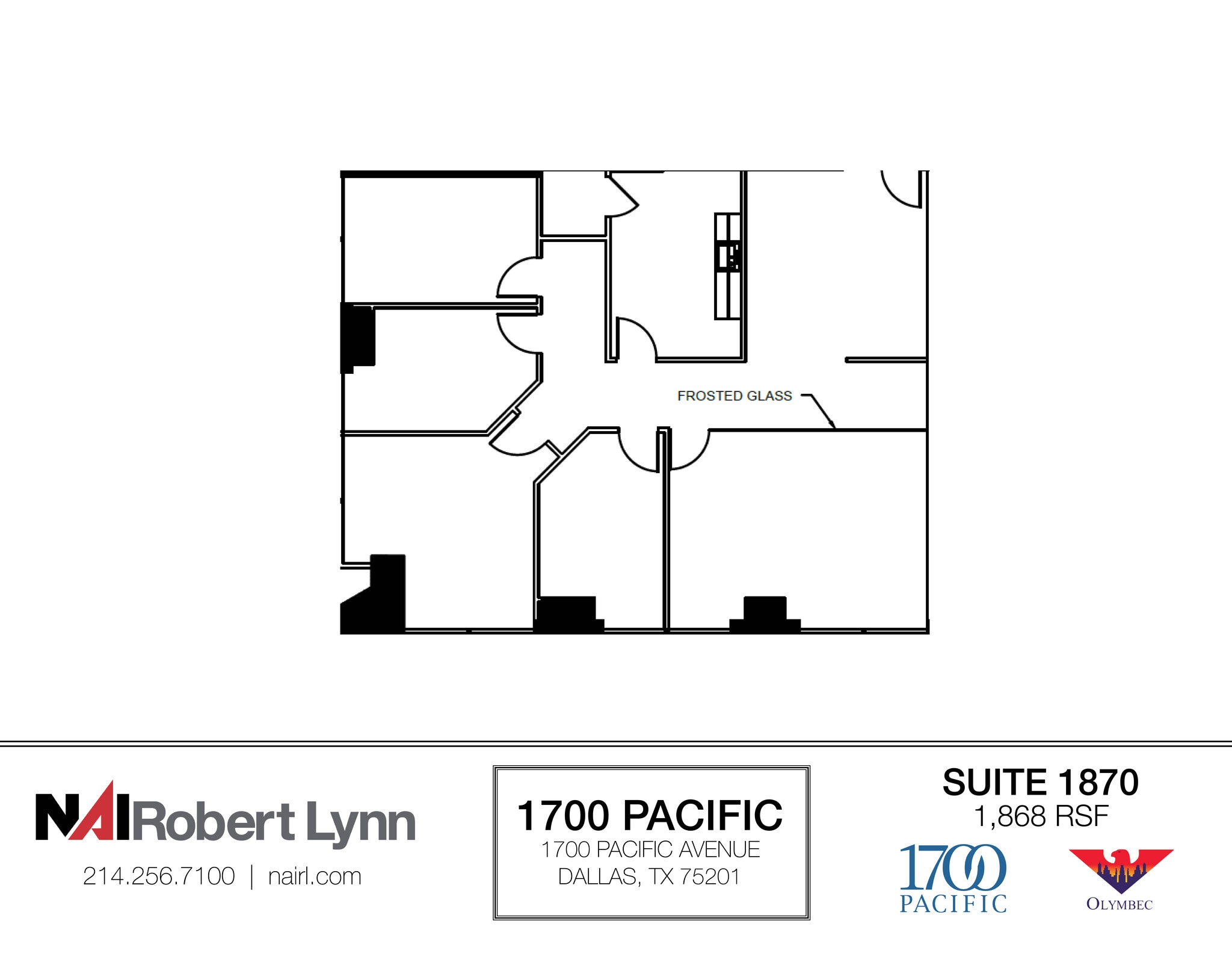 1700 Pacific Ave, Dallas, TX to rent Floor Plan- Image 1 of 2