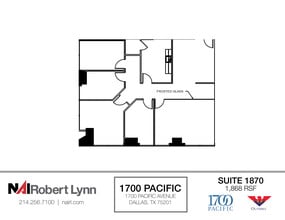 1700 Pacific Ave, Dallas, TX to rent Floor Plan- Image 1 of 2