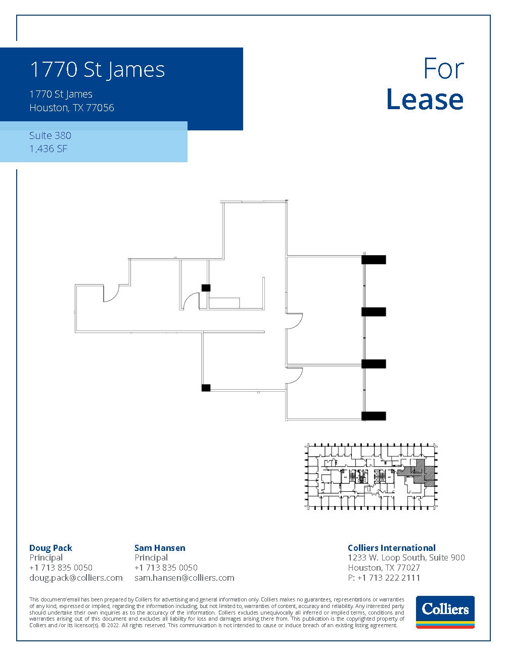1770 St James Pl, Houston, TX to rent Floor Plan- Image 1 of 1