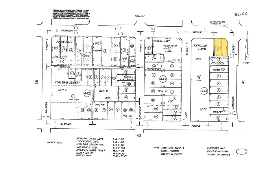 850 E Chapman Ave, Orange, CA for rent - Plat Map - Image 2 of 32