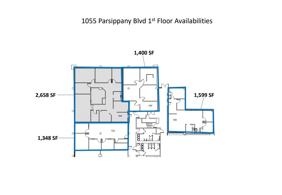 1055 Parsippany Blvd, Parsippany, NJ for rent Floor Plan- Image 1 of 1