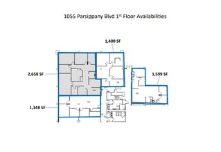 1055 Parsippany Blvd, Parsippany, NJ for rent Floor Plan- Image 1 of 1