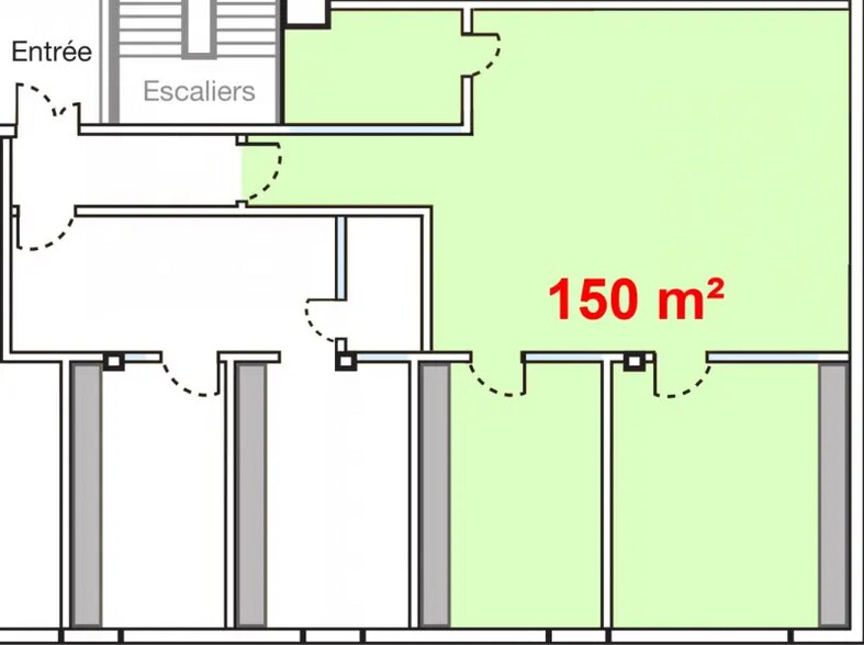 155 Rue Du Docteur Bauer, Saint-Ouen-sur-Seine to rent - Floor Plan - Image 2 of 4