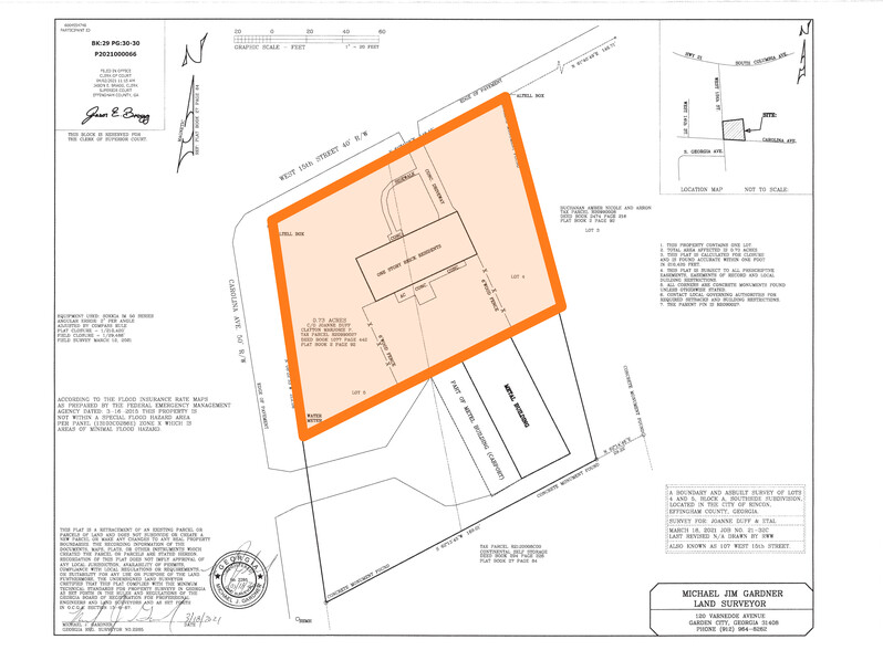 107 W 15th St, Rincon, GA for rent - Plat Map - Image 3 of 4