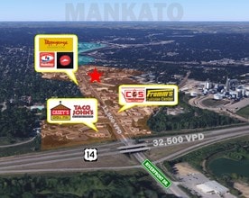 1415 1st Ave, Mankato, MN - AERIAL map view