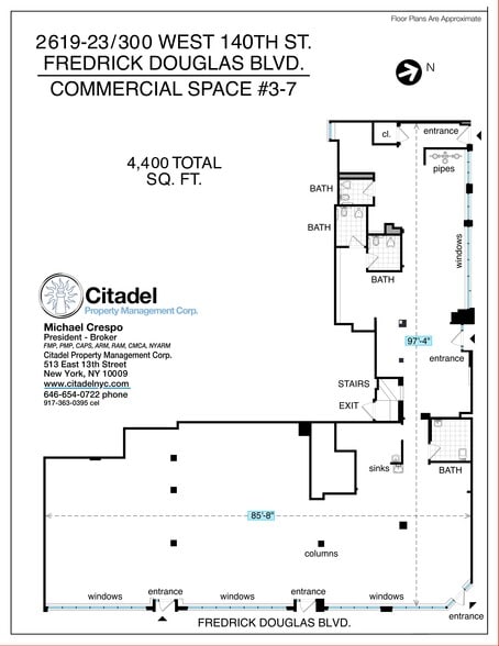 2619-2623 Frederick Douglass blvd, New York, NY for rent - Site Plan - Image 3 of 3