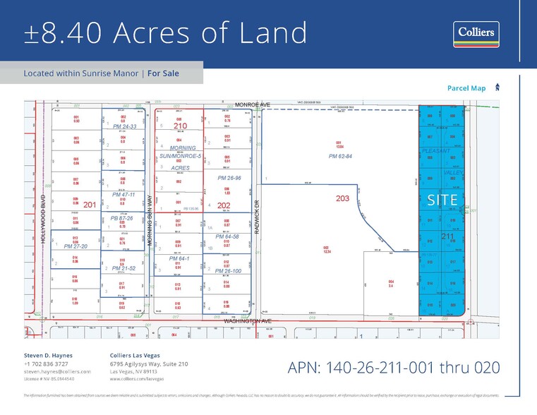 8.40 AC - E. Washington ave, Las Vegas, NV for sale - Building Photo - Image 2 of 4