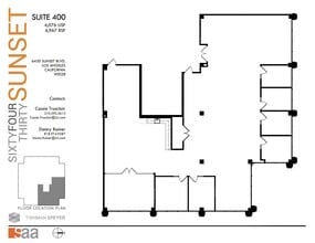 6430 W Sunset Blvd, Los Angeles, CA to rent Floor Plan- Image 1 of 1