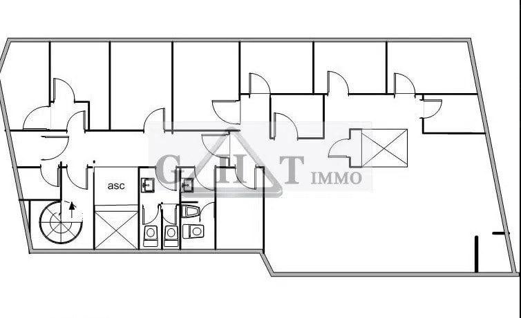 Office in Clichy to rent - Floor Plan - Image 2 of 10