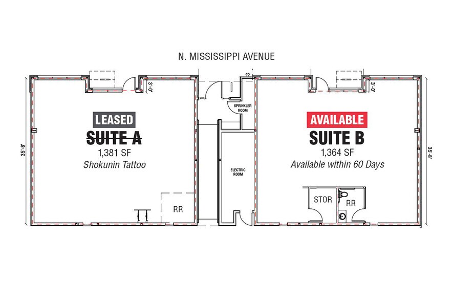 4018 N Mississippi Ave, Portland, OR for rent - Floor Plan - Image 2 of 2