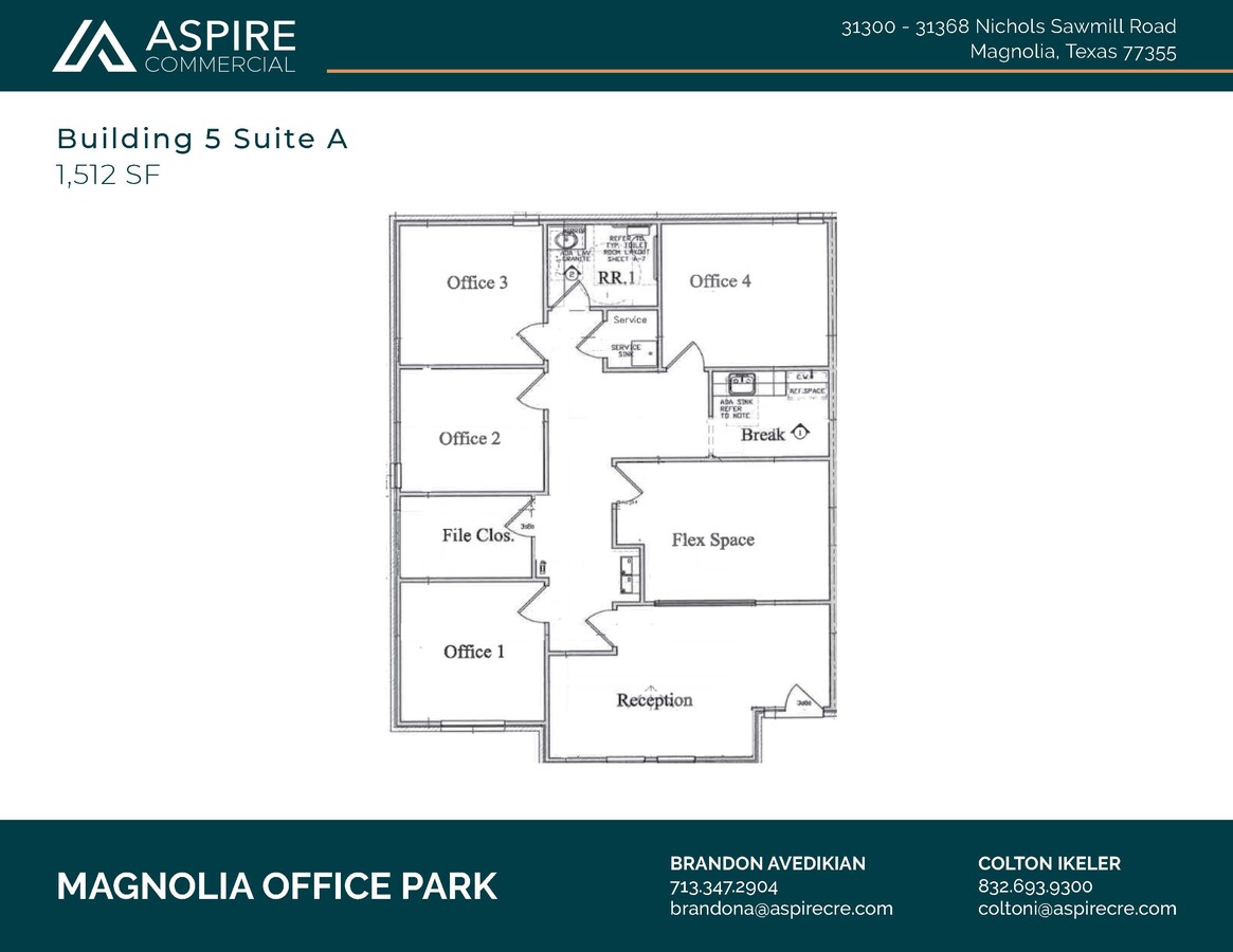 31300-31368 Nichols Sawmill Rd, Magnolia, TX 77355 - Unit 5 -  - Floor Plan - Image 1 of 2